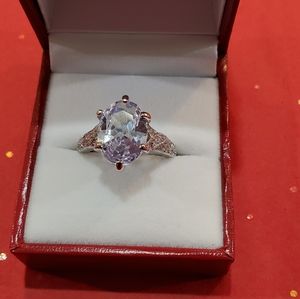 Silver Pear cut ring size 8